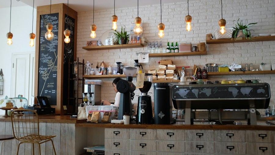 Bright coffee counter
